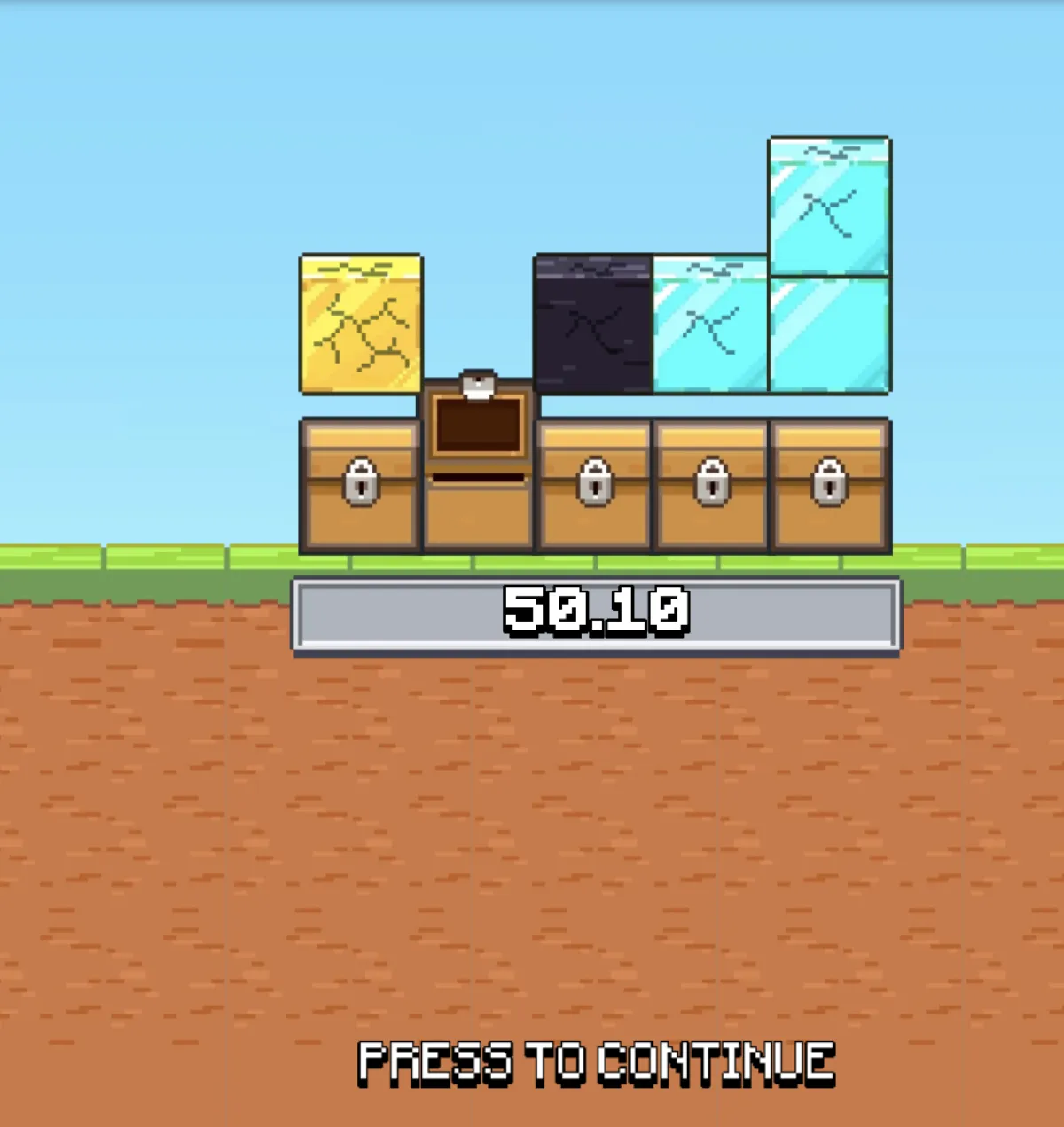MineDrop big win screen over the mining game interface